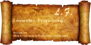 Levendel Franciska névjegykártya